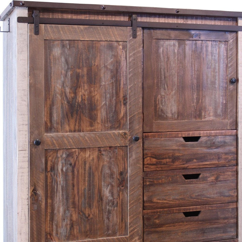 61" Brown Solid Wood Six Drawer Double Dresser HomeRoots