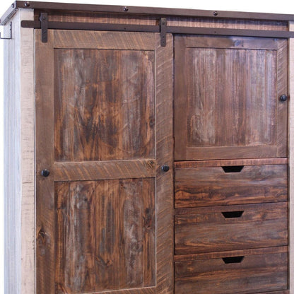 61" Brown Solid Wood Six Drawer Double Dresser HomeRoots
