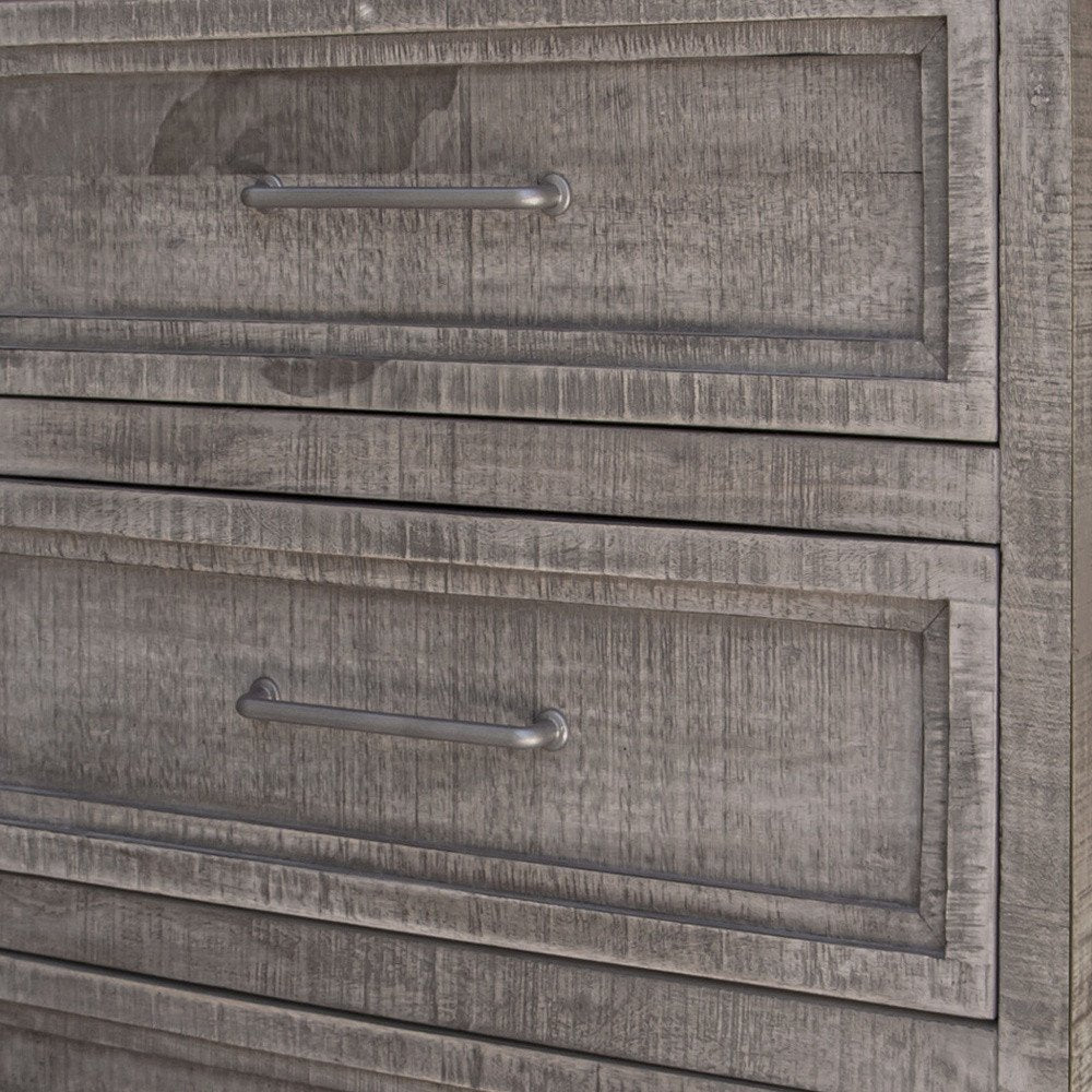 37" Gray Solid Wood Four Drawer Chest HomeRoots