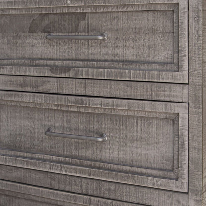 37" Gray Solid Wood Four Drawer Chest HomeRoots