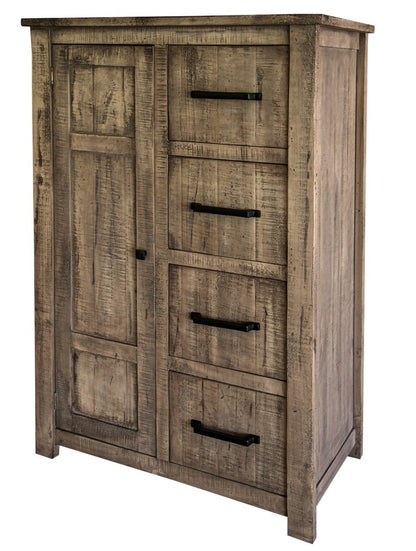 37" Brown Solid Wood Four Drawer Dresser HomeRoots