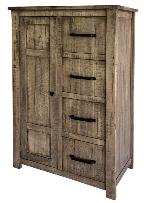 37" Brown Solid Wood Four Drawer Dresser HomeRoots