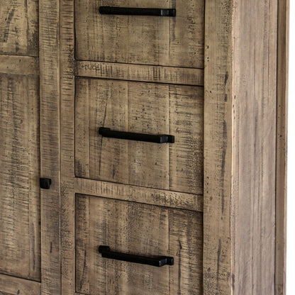 37" Brown Solid Wood Four Drawer Dresser HomeRoots