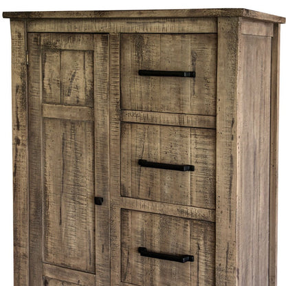 37" Brown Solid Wood Four Drawer Dresser HomeRoots