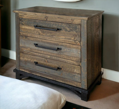 62" Brown Solid Wood Six Drawer Double Dresser HomeRoots