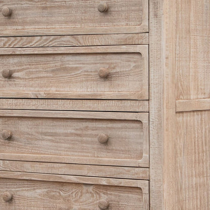 40" Natural Solid Wood Four Drawer Chest HomeRoots