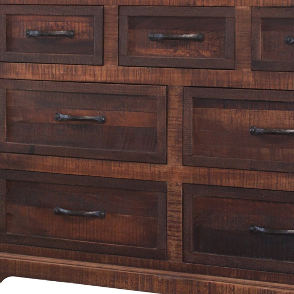 37" Brown Solid Wood Three Drawer Dresser HomeRoots