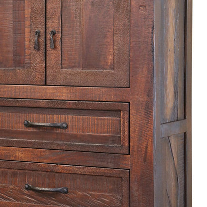 37" Brown Solid Wood Three Drawer Dresser HomeRoots