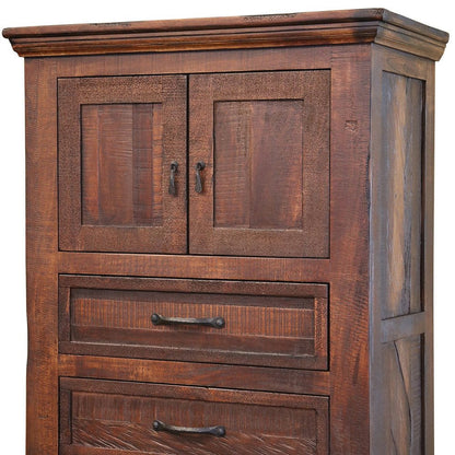 61" Brown Solid Wood Seven Drawer Double Dresser HomeRoots