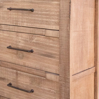 36" Natural Solid Wood Four Drawer Dresser HomeRoots