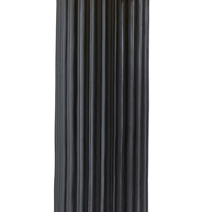 29" Black Ceramic Cylinder Table Lamp With Beige Drum Shade HomeRoots