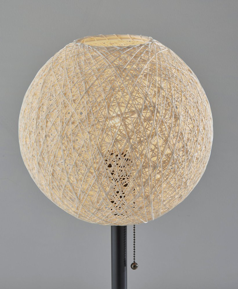 24" Antiqued Bronze Metal Candlestick Table Lamp With Off White Globe Shade HomeRoots