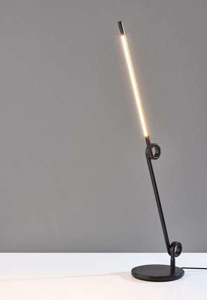 35" Black Metal Novelty Desk Lamp HomeRoots
