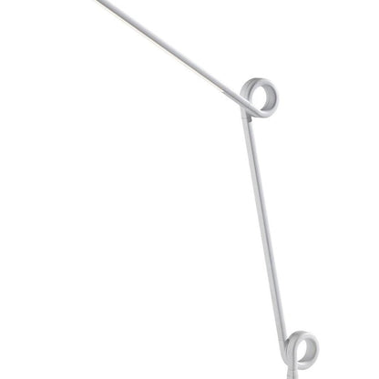 35" White Metal Novelty Desk Table Lamp HomeRoots