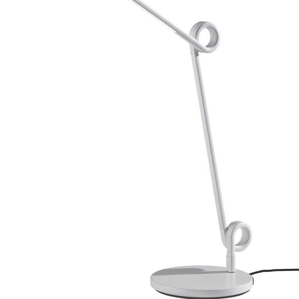 35" White Metal Novelty Desk Table Lamp HomeRoots