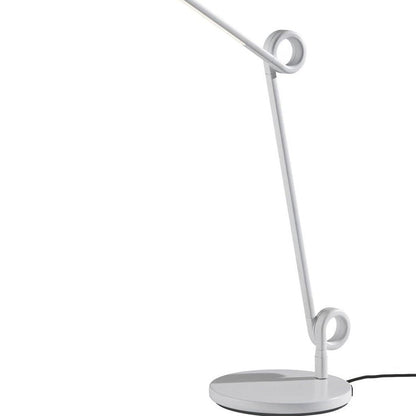 35" White Metal Novelty Desk Table Lamp HomeRoots