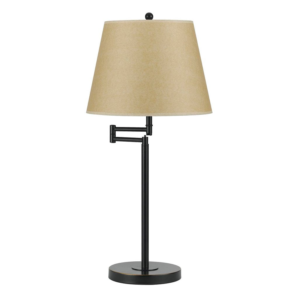 27" Bronze Metal Table Lamp With Tan Empire Shade HomeRoots