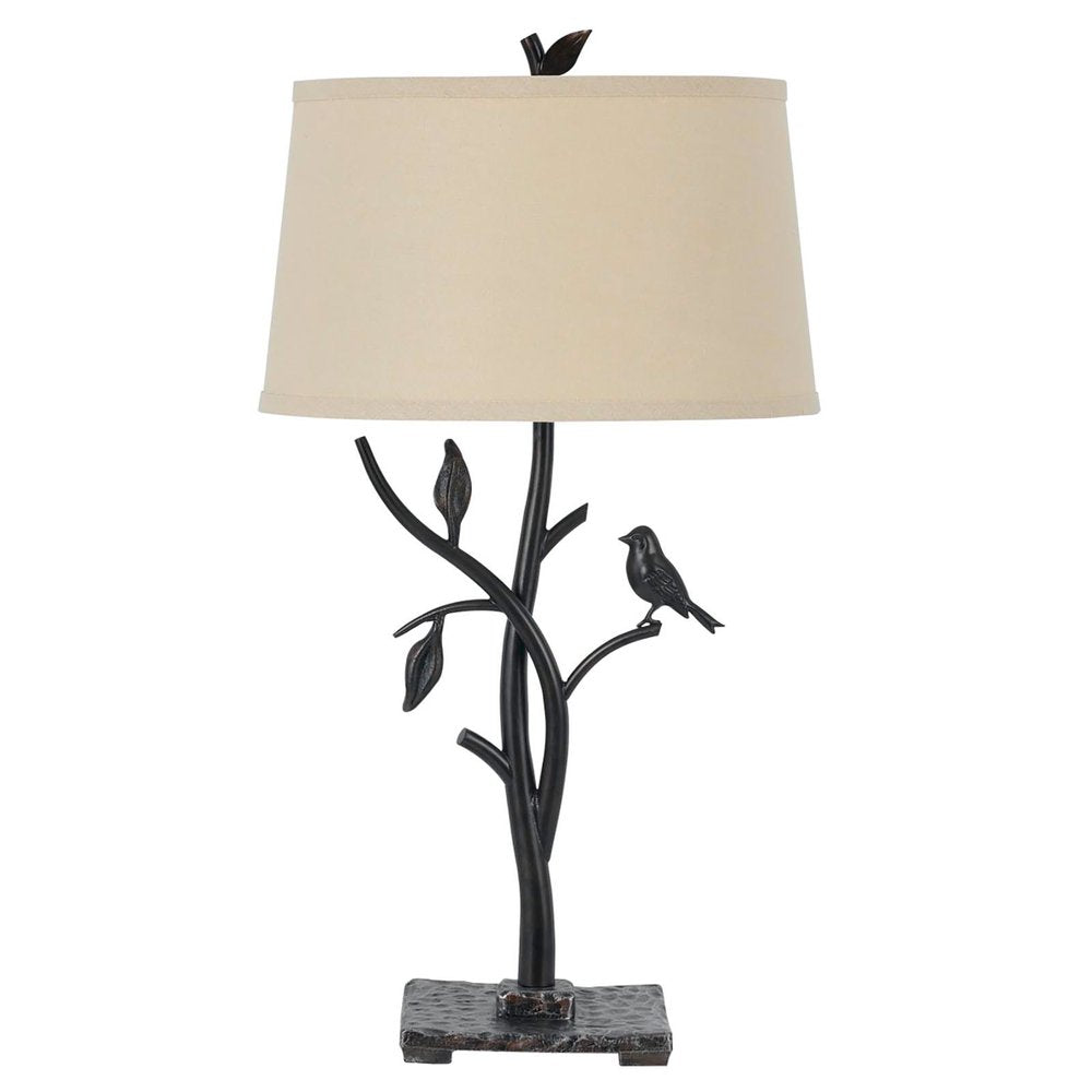 29" Black Birds On Branches Table Lamp With Empire Shade — view 1