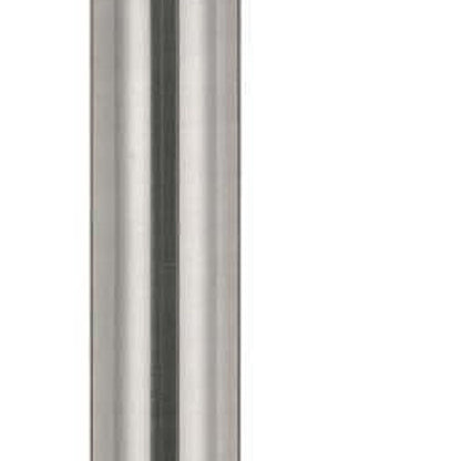 30" Nickel Metal Two Light Cylinder USB Table Lamp With White Drum Shade