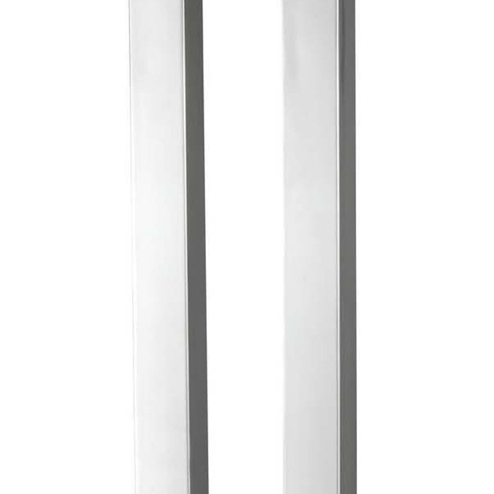 26" Nickel Metal Two Light Desk USB Table Lamp With White Novelty Shade — view 3