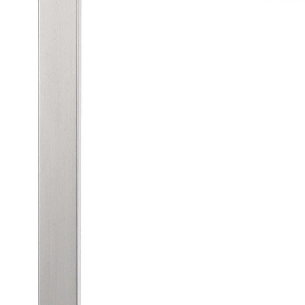25" Nickel Metal Desk USB Table Lamp With White Shade — view 4