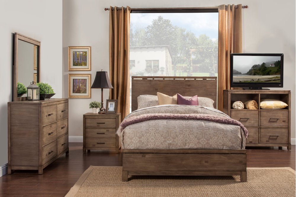 Gray Distressed Solid Wood Queen Bed Frame HomeRoots