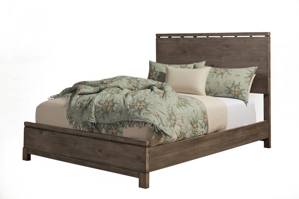 Gray Distressed Solid Wood Queen Bed Frame HomeRoots