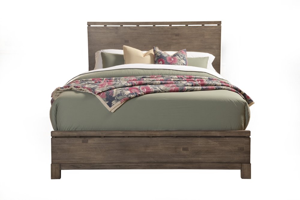 Gray Distressed Solid Wood Queen Bed Frame HomeRoots