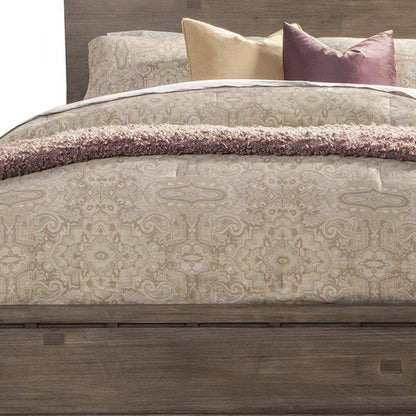 Gray Distressed Wood King Bed Frame HomeRoots