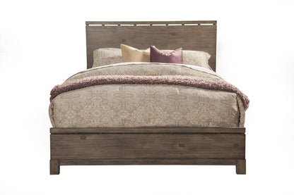 Gray Distressed Wood King Bed Frame HomeRoots