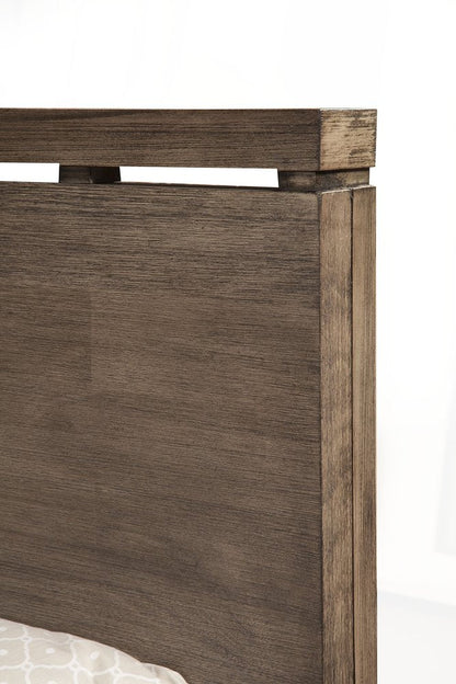 Gray Distressed Wood King Bed Frame HomeRoots