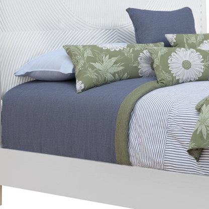 White Carved Geometric Solid Wood King Bed Frame HomeRoots