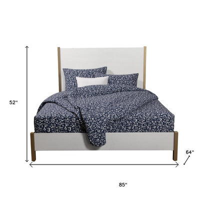 Gold And White Wood Queen Bed Frame HomeRoots