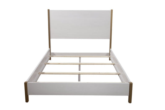 Gold And White Wood Queen Bed Frame HomeRoots