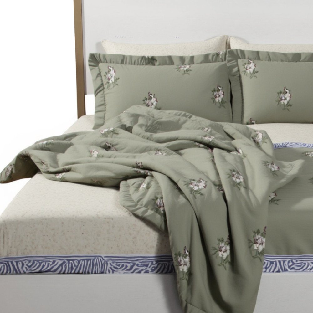 Natural and White Solid Wood And Upholstery King Bed Frame HomeRoots
