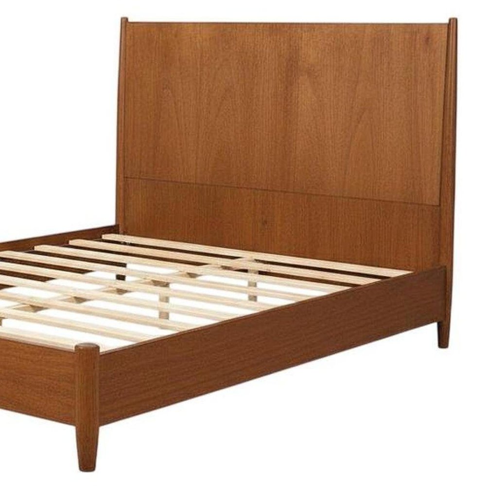 Brown Solid Wood Queen Bed Frame HomeRoots