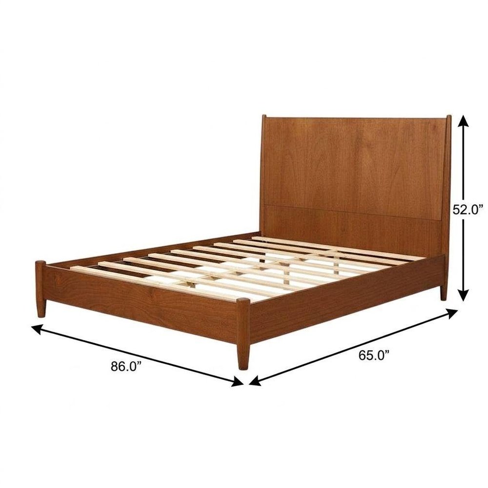 Brown Solid Wood Queen Bed Frame HomeRoots