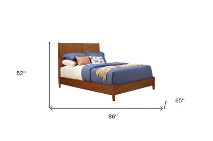 Brown Solid Wood Queen Bed Frame HomeRoots