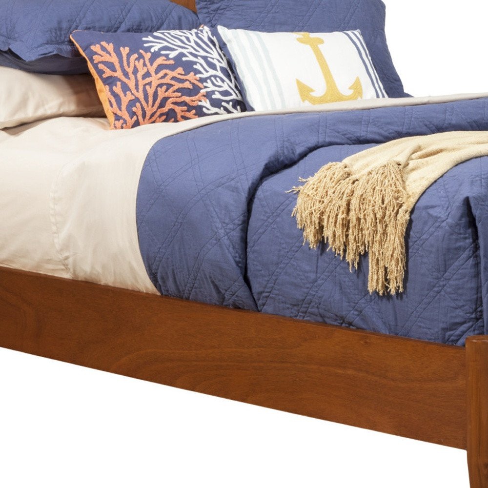 Brown Solid Wood King Bed Frame HomeRoots