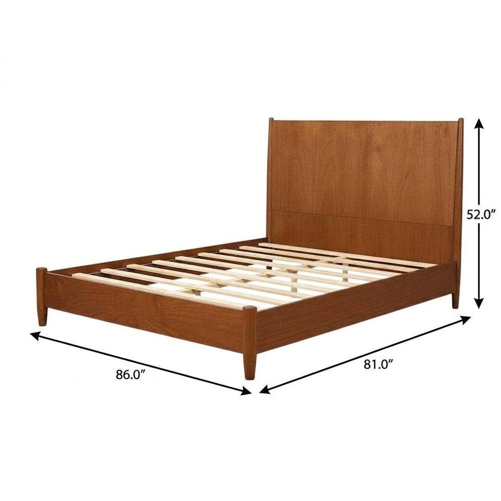 Brown Solid Wood King Bed Frame HomeRoots