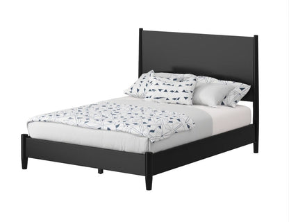Black Solid Wood Queen Bed Frame HomeRoots