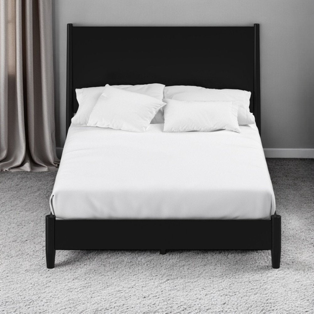 Black Solid Wood California King Bed Frame HomeRoots