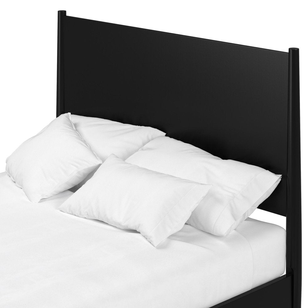 Black Solid Wood California King Bed Frame HomeRoots
