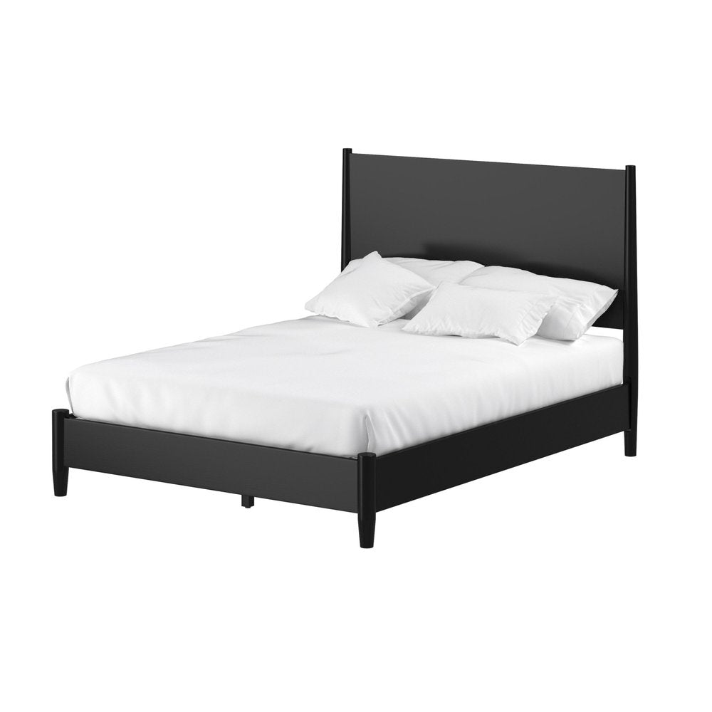 Black Solid Wood California King Bed Frame HomeRoots
