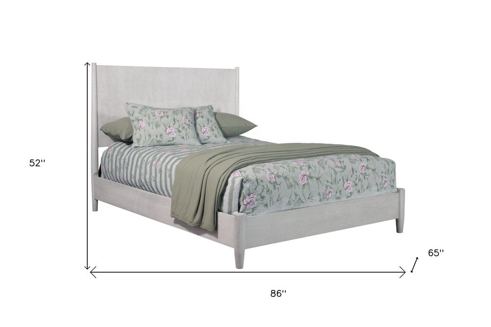 Gray Solid Wood Queen Bed Frame HomeRoots