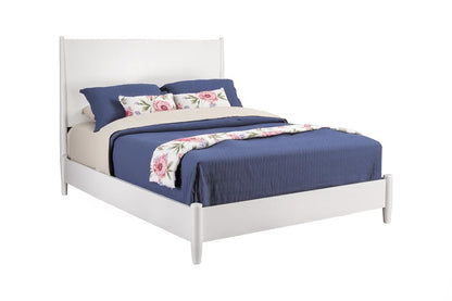 White Solid Wood Queen Bed Frame HomeRoots