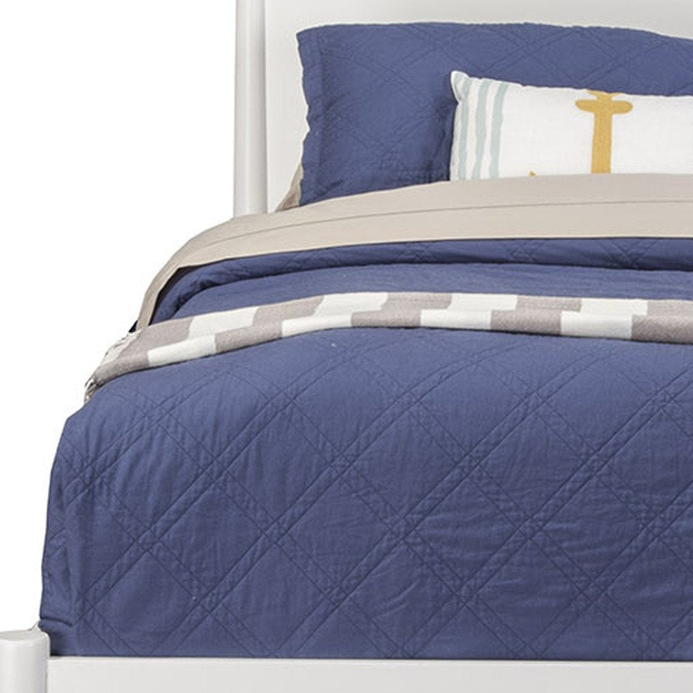 White Solid Wood California King Bed Frame HomeRoots