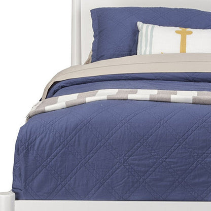 White Solid Wood California King Bed Frame HomeRoots