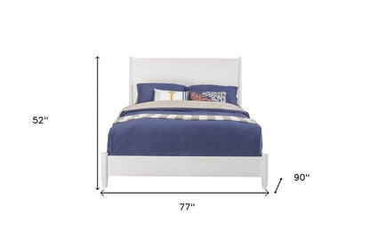 White Solid Wood California King Bed Frame HomeRoots