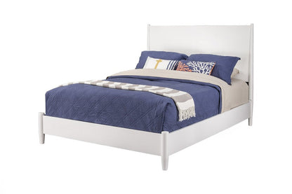 White Solid Wood King Bed Frame HomeRoots